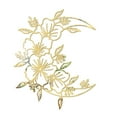 thumbnail image 1 of Bsvklp Crescent Hollow Flower 3D Acrílico Espejo Adhesivo Pared Calcomanías para El (Oro), 1 of 9