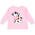 thumbnail image 3 of Inktastic Cute Cow, Baby Cow, Little Cow, Farm Animal Boys or Girls Long Sleeve Toddler T-Shirt, 3 of 5