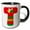Black/White, variant on 3drose, Cute Red and Green Christmas Monogram Initial T, 11oz Mug