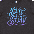 thumbnail image 4 of Inktastic Winter Let It Snow Lettering in Blue with Snowflakes Youth T-Shirt, 4 of 5