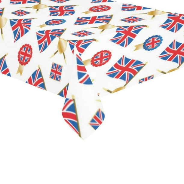 MYPOP European Style London Flag Union Jack Cotton Linen Tablecloth