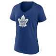 thumbnail image 2 of Women's Blue Toronto Maple Leafs Team Logo V-Neck T-Shirt, 2 of 3