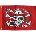 thumbnail image 1 of Flappin' Flags le Boisson Continuera Drapeau de Jardin Extérieur Rouge - 12 x 18 Po., 1 of 3