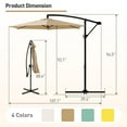 thumbnail image 4 of MOALCOFER 9ft Offset Hanging Umbrella with Easy Tilt Adjustment,Cantilever Umbrella 360° Rotation for Garden,Poolside, 4 of 7