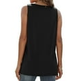 thumbnail image 5 of DeHolifer Womens Tank Tops Loose V-Neck Ruched Sleeveless Tops Casual Basic Banded Shirts Black M, 5 of 5