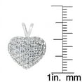 thumbnail image 5 of Precious Stars 14K White Gold Cubic Zirconia Ladies Puffed Heart Pendant with 22" Chain Necklace, 5 of 7
