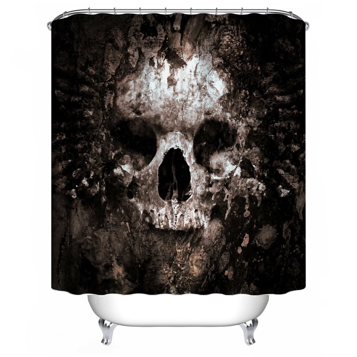 Starry Sky & Skull 180cm Shower Curtain /Pedestal Rug Toilet Seat Cover Bath 