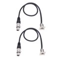 thumbnail image 2 of XLR Pase A Través Del Cable, Monte Del Panel Masculino Al Conector Femenino 3 Pin D Tipo Cable XLR, Para Micrófonos Amplificadores De Iluminación De La Etapa, 2 Piezas, 2 Pies, 2 of 7