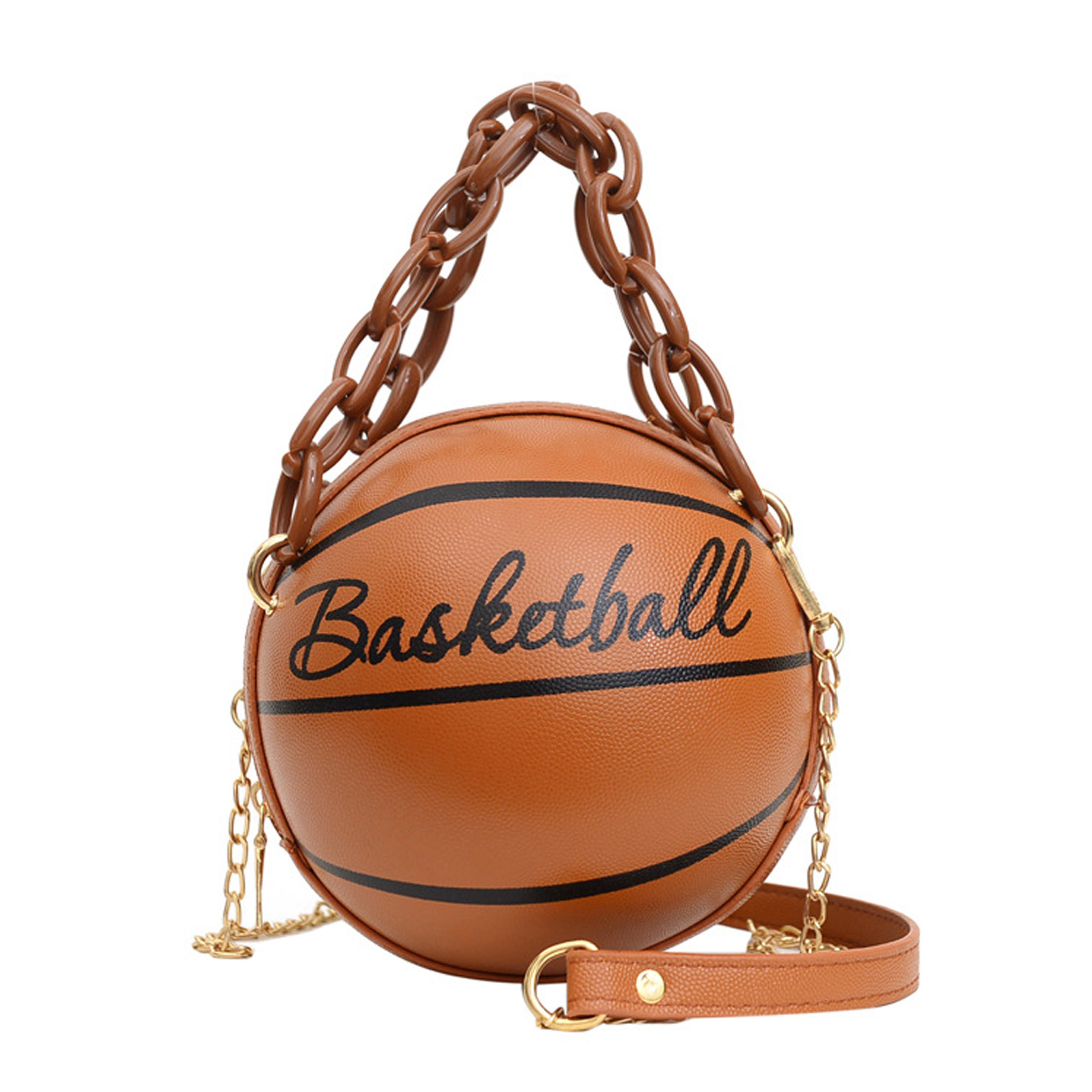 purse shaped like a basketball