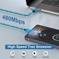 thumbnail image 4 of Type C Block, 2 Pack PD 20W USB C Charger Block with 6FT USB C to C Charging Cable, Type C Charger Block Fast Charging USB C Brick Cube Charger Station Power Base Compatible for iPhone Samsung, Blue, 4 of 7