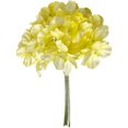 thumbnail image 2 of 4 Bouquets Silk Hydrangea Artificial Flowers, Dried Style Fake Hydrangea Stems, Faux Fall Floral for Wedding, Baby Shower & Table Centerpiece Decor, Yellow, 11in, 2 of 5