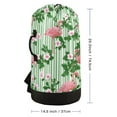 thumbnail image 3 of RMDQTR Durable Large Laundry Backpack with Drawstring Closure Ideal for Laundry Trips,Travel&Camping Flamingos at Rest, 3 of 7