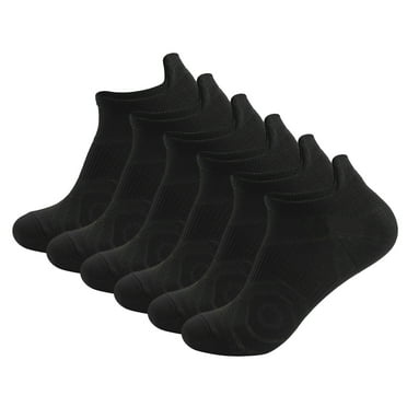 Hamky No Show Socks,Grip Socks,Mens And Womens Daily Leisure Simple Solid Color Towel Bottom Thickened Cushioning Sweat Absorption And Breathable Running Short Socks,Running Socks,Fuzzy Socks Black