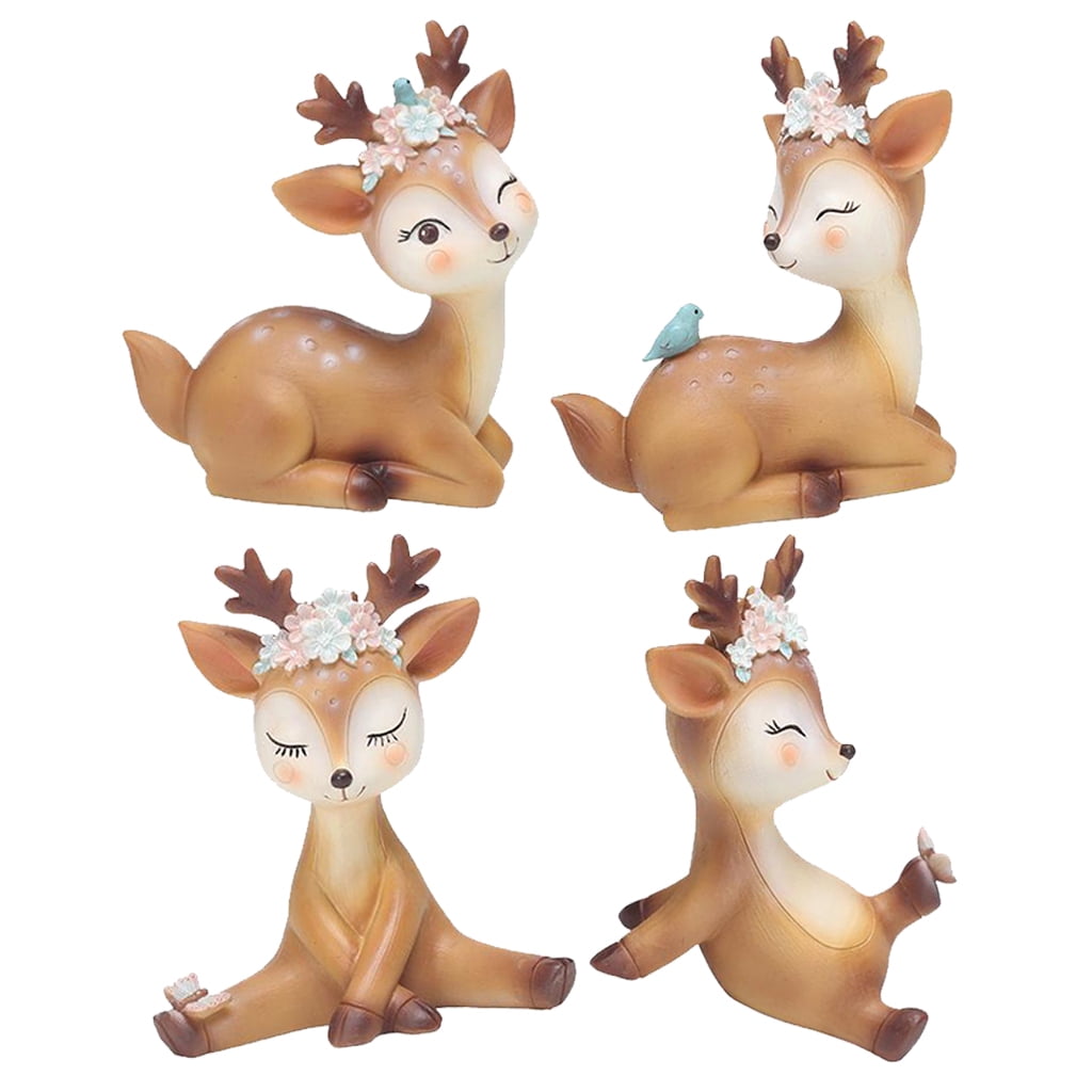 4part Simulation Deer Figure Elk Plush Toy / Soft Toy / Cuddly Toy