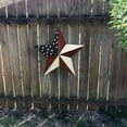 thumbnail image 3 of Metal American Flag Barn Star Decor Patriotic Mounted 3D Wall Art July of 4th Decoration, 3 of 5
