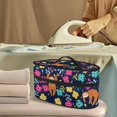 thumbnail image 2 of HELLHERO Sloth Floral Pattern Design Polyester Lightweight Dustproof Travel Iron Organizer, Case Only, 2 of 6