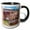 Black/White, variant on 3drose, Atrium of House, Herculaneum Ruins, Naples, Italy - Eu16 Mgl0087 - Miva Stock, 11oz Two-tone Green Mug