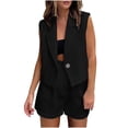thumbnail image 2 of Jusqu'à 65 % de Rabais! Robes d'Été Mode pour Femmes 2024 Grande Taille Nouveau Ensemble Deux Pièces Uni à Col en V, 2 of 9