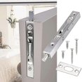 thumbnail image 4 of Stainless Steel Concealed Door Latch Lock, Heavy Duty Sliding Mortise Lock for Wooden Doors with 304 SS Screws (2-Pack), 4 of 5