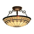 thumbnail image 1 of Elk Lighting Diamond Ring 3 Light Semi Flush Mount in Burnished Copper, 1 of 4