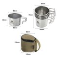 thumbnail image 3 of Taza de café Juego de 4 tazas Sierra con bolsa de almacenamiento de acero inoxidable para exteriores, 160 ml, juego de tazas de café Sierra, juego de vajilla para Picnic, barbacoa portátil, senderismo CAMPINGMOON Taza de café, 3 of 7