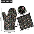 thumbnail image 6 of Pioneer Flower Floral Print Pattern 2-Pack Oven Mitts Set, Heat Resistant Kitchen Gloves, 7.7" X 12", 6 of 6