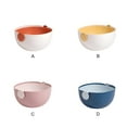 thumbnail image 2 of Double Drain Basket Plastic Fruits Washing Strainer Container Hotel Cafe Kitchen Draining Colander with Handle Reusable Blue, 2 of 8