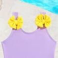 thumbnail image 5 of GYRATEDREAM Toddler Baby Girls One Piece Swimsuits Duck Print Quick Dry Ruffle Spaghetti Strap Beach Bathing Suit Beach Swimwear Purple for 2-7 Years, 5 of 6
