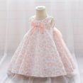 thumbnail image 4 of KONDYS Girl Dress Infant Bowknot Flower Mesh Tutu Sleeveless Pageant Coat Bag Princess Dress for Wedding Birthday Party Size 6-12M, 4 of 4