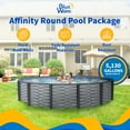 thumbnail image 2 of Blue Wave Affinity 15-ft Round 52-in Deep 7-in Top Rail Resin Above Ground Swimming Pool Package, 2 of 7