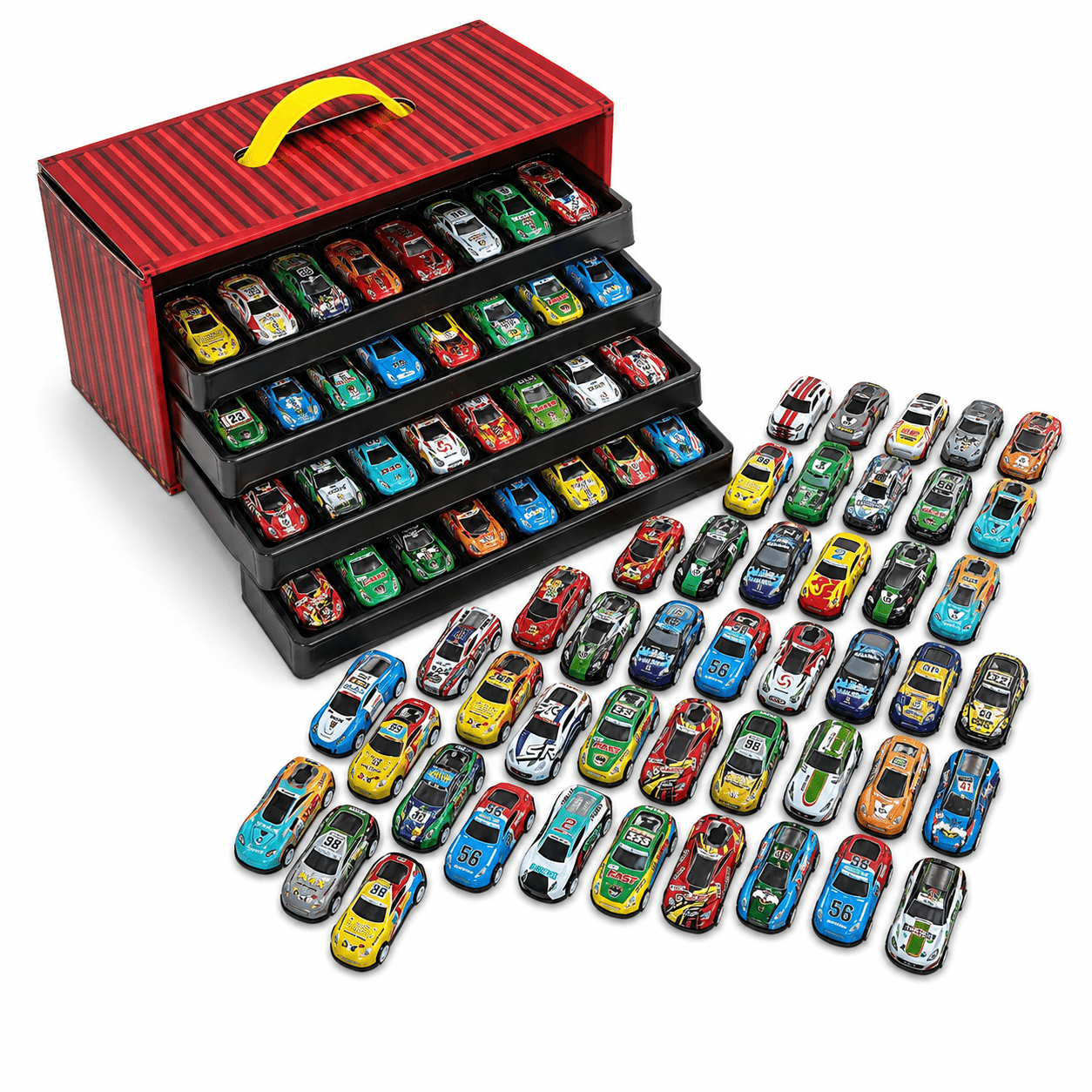 30 Pack Diecast Pull Back Toy Cars, Friction Powered Race Cars
