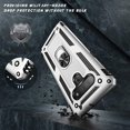 thumbnail image 4 of Compatible LG Stylo 6 Case ,Military Grade Heavy Duty Shockproof Cover Pass 16ft Drop Test with Magnetic Kickstand Protective Phone Case for LG Stylo 6 silver, 4 of 5
