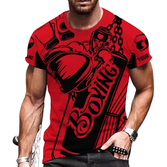 Personalized Boxing 3D Shirt, Boxing Shirts for Men Boxing T Shirts Women Boxing Tee Shirt Gifts for Boxing Lovers (HD389) (T-shirt, S)