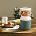thumbnail image 2 of Rongfmy Lunch Pot Yogurt Container Insulated Food Container Detachable 2 Tier with Spoon Green, 2 of 9