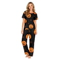 thumbnail image 2 of 2026 Matching Family Halloween Pajamas Set, Fall Sleepwear, Ghost & Pumpkin Printed Holiday Sleepwear, Soft Loungewear PJs Outfit, 2 of 5
