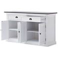 thumbnail image 3 of Pemberly Row Contrast Classic Buffet in Pure White and Black, 3 of 7