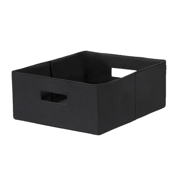 Better Homes Gardens Half Size Fabric Cube Storage Bin 1 Piece Rich Black Com Half Size Fabric Cube Storage Bin, White Cloth Storage Bins
