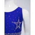 thumbnail image 6 of Sholeno Kids Girls Sparkle Sports Bra Criss Cross Back Gymnastics Yoga Tank Vest Ballet Dance Tops Bralette Blue 10, 6 of 7