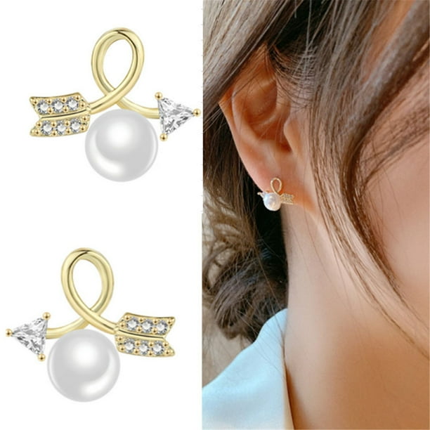 HOARBOEG Earring for Women Korean Silver Needle New Trend Pearl Cute Lady Stud Earrings