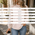 thumbnail image 4 of ZDNIXIAN Basic T Shirts for Women ,Hollow Lace Raglan Puff Long Sleeve Top, Crew Neck Loose Fit Solid Color Pullover Shirt, 4 of 6