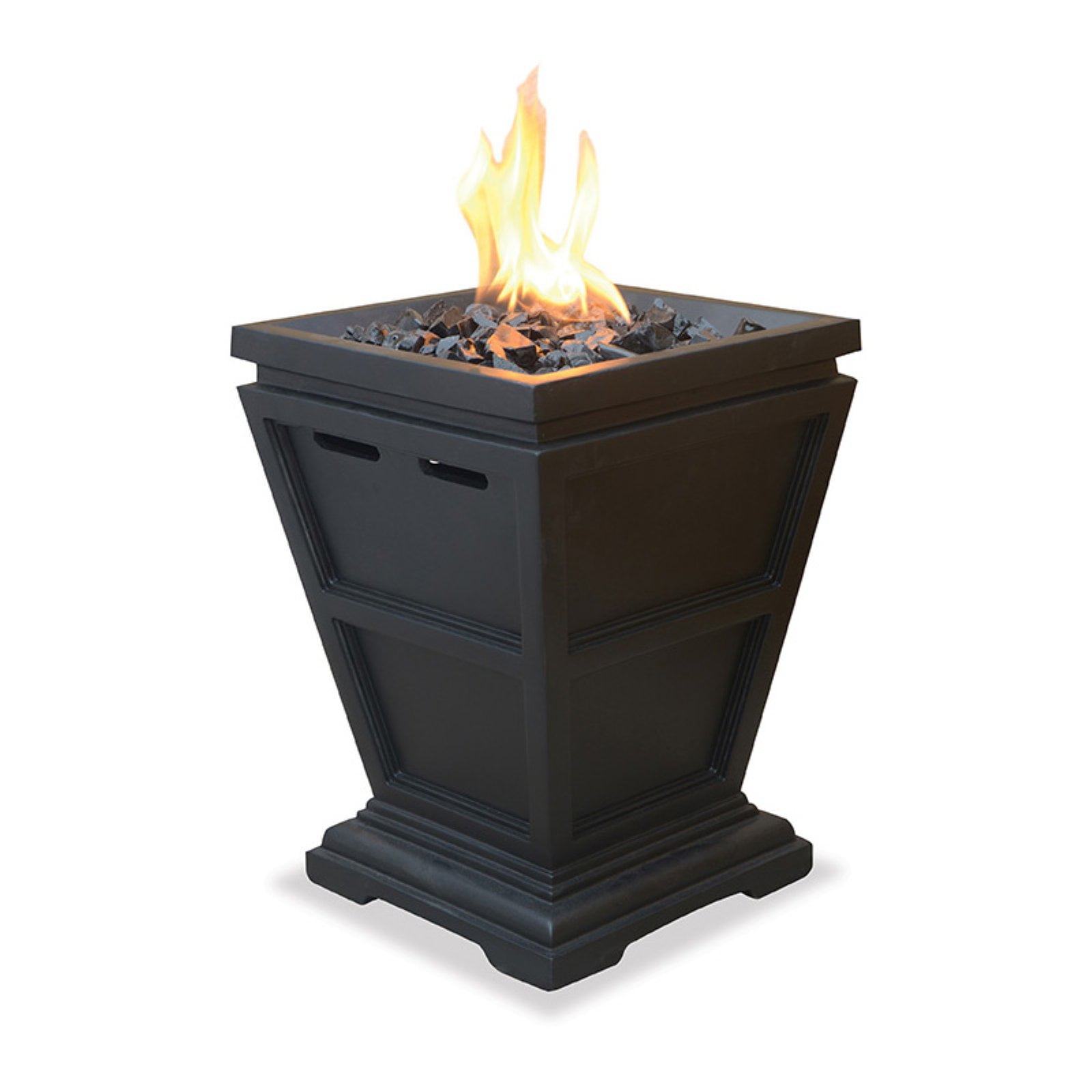 Propane Square Fire Pit, Living Accents 28in Gas Fire Pit Steel