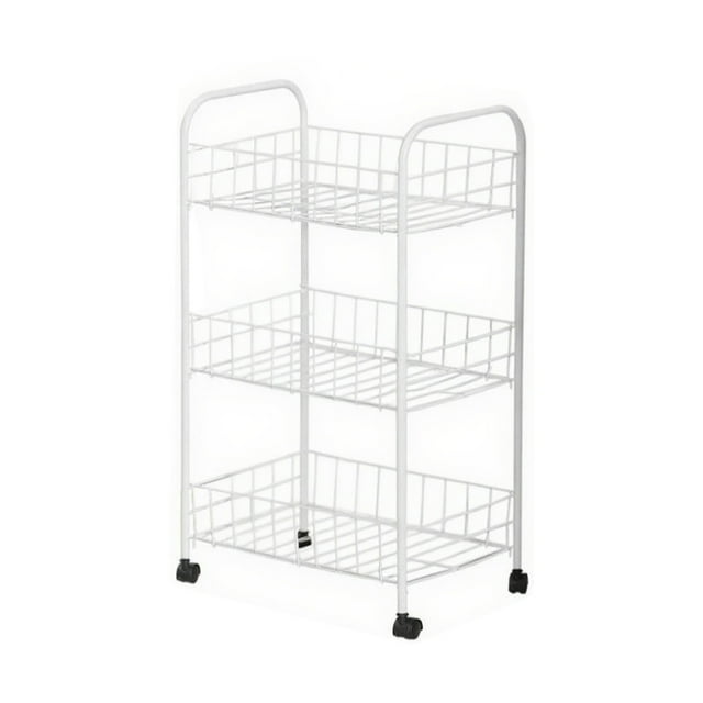 Fesfesfes 3 Tier Kitchen Shelf Multi layer Pot Storage Rack Home Floor Standing Storage Shelf Kitchen and Bathroom Organizer Simples Storage Rack Space Saving Design