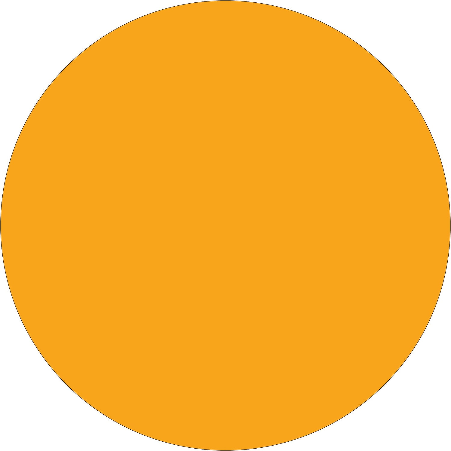 Removable Round Color Inventory Labels, DL610H, 3/4' Diameter, Fluorescent Orange, Pack Of 500