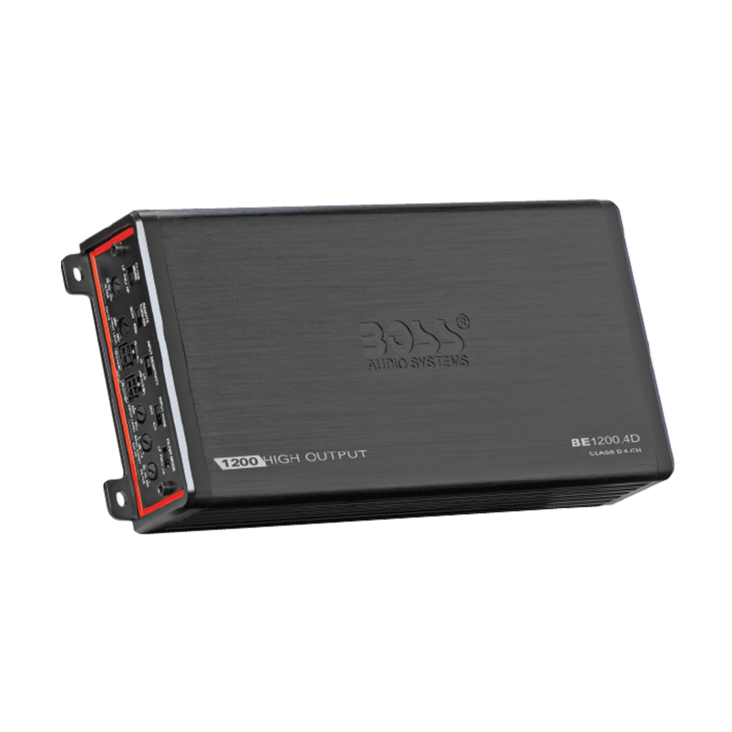 BOSS Audio Systems BE1200.4D Elite Series Car Audio Amplifier 1200 High Output, 4 Channel, Class D, 2/4 Ohm, High/Low Level Inputs, High/Low Pass Crossover, Full Range, Hook Up To Stereo & Subwoofer