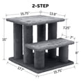 thumbnail image 3 of Furhaven Steady Paws Multi-Step Pet Stairs for High Beds & Sofas - Gray, 3-Step, 3 of 5