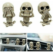 3Pcs Ghost Head Car Interior for Car Air Freshener Clips Vent Skull Decorations