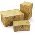 thumbnail image 1 of Contenedor de almacenamiento, caja de pan de encimera Natural, forma ovalada, algas marinas, lata antigua de madera, bote blanco y negro, mostrador de cocina púrpura oso de fresa Electrónica, 1 of 6