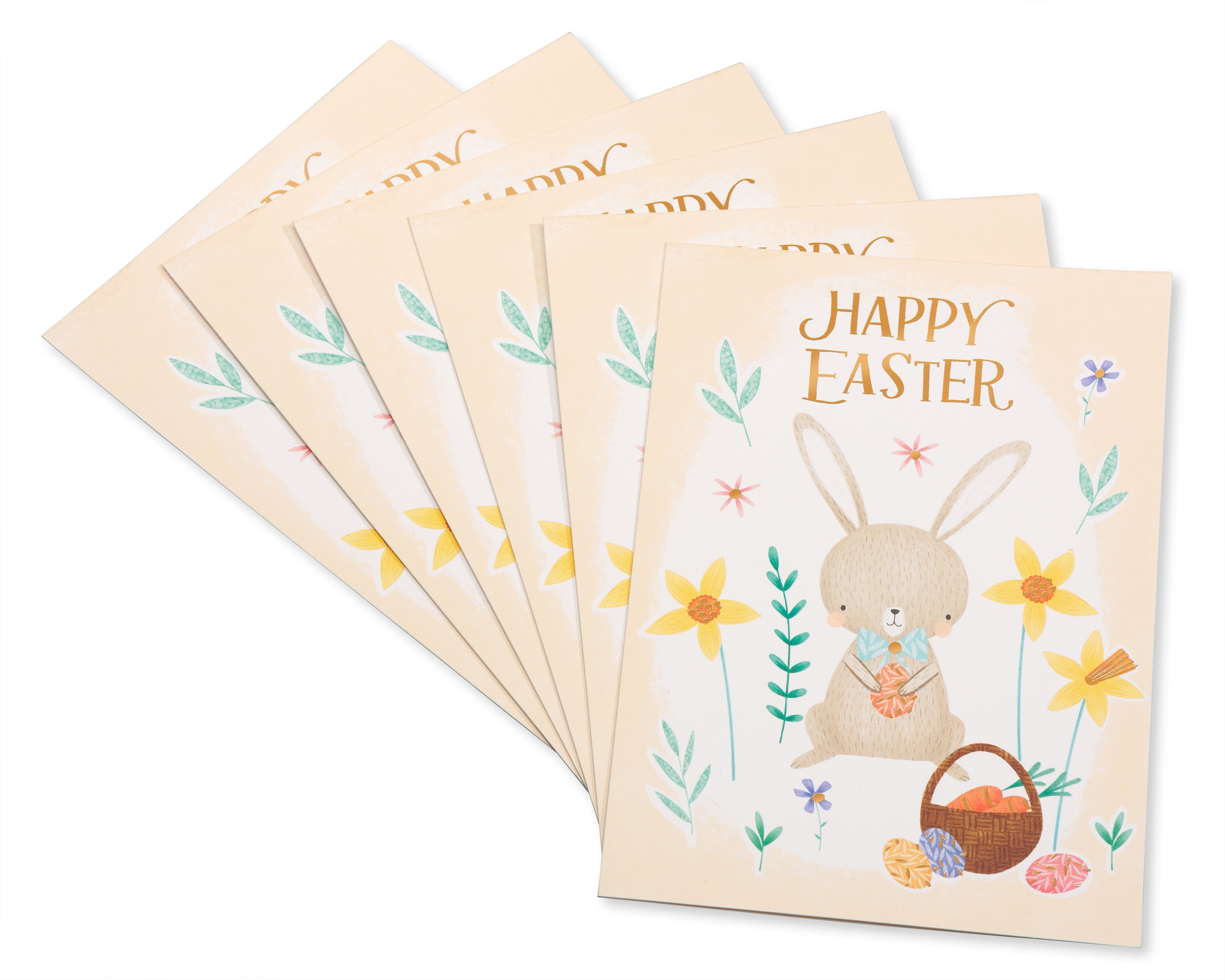 American Greetings Easter Card Pack, Happy Easter Bunny (6-Count)