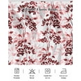 thumbnail image 5 of Red Botanical Wrap Around Bed Skirts for California King Bed 18" Drop,Bed Skirt with Adjustable Elastic Belt Dust Ruffle Bed Valance for Bedroom Hotel Vintage Nature Flower Floral Bed Frame Cover, 5 of 7