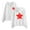White, variant on ShomPort Womens Fleece Full-zip Hoodie Oversized Long Sleeve Star Printed Pocket Fall Casual Drawstring Sweatshirts